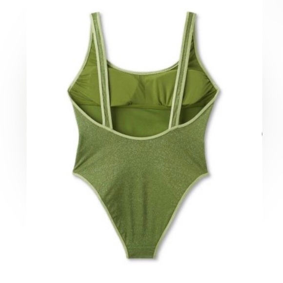 NWT- FE Noel Metallic High Leg Cheeky One Piece Swimsuit XL - Picture 4 of 8